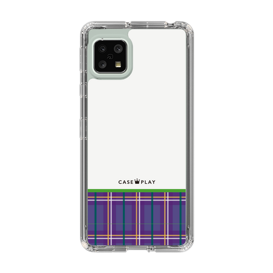 スリムプロテクションケース［ CASEPLAY Tartan Check - Purple ］