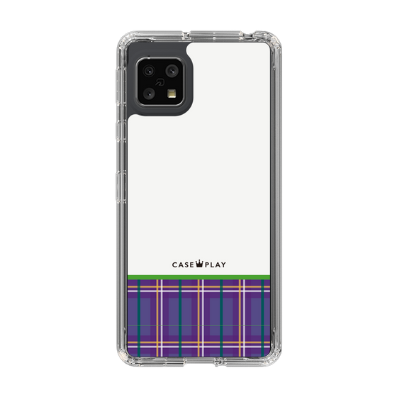 スリムプロテクションケース［ CASEPLAY Tartan Check - Purple ］