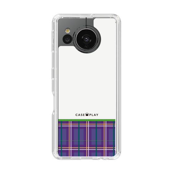 スリムプロテクションケース［ CASEPLAY Tartan Check - Purple ］