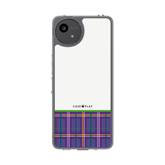 スリムプロテクションケース［ CASEPLAY Tartan Check - Purple ］