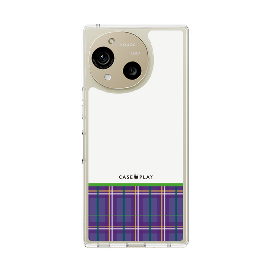 スリムプロテクションケース［ CASEPLAY Tartan Check - Purple ］