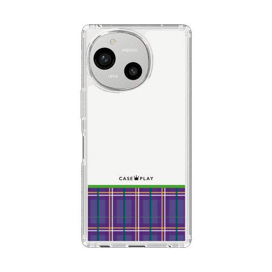 スリムプロテクションケース［ CASEPLAY Tartan Check - Purple ］