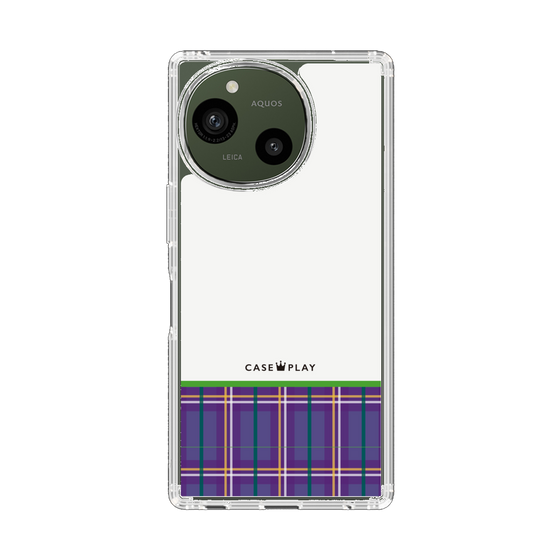 スリムプロテクションケース［ CASEPLAY Tartan Check - Purple ］