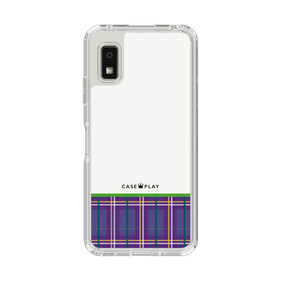 スリムプロテクションケース［ CASEPLAY Tartan Check - Purple ］