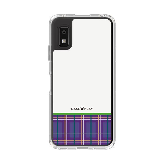 スリムプロテクションケース［ CASEPLAY Tartan Check - Purple ］