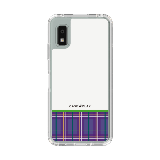 スリムプロテクションケース［ CASEPLAY Tartan Check - Purple ］