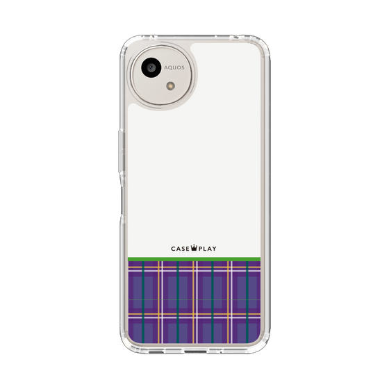 スリムプロテクションケース［ CASEPLAY Tartan Check - Purple ］