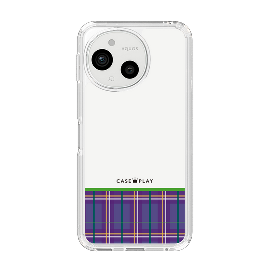 スリムプロテクションケース［ CASEPLAY Tartan Check - Purple ］