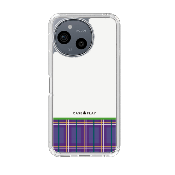 スリムプロテクションケース［ CASEPLAY Tartan Check - Purple ］