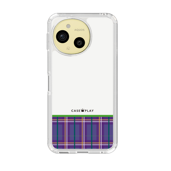 スリムプロテクションケース［ CASEPLAY Tartan Check - Purple ］