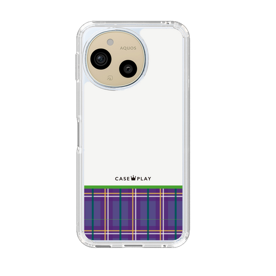 スリムプロテクションケース［ CASEPLAY Tartan Check - Purple ］