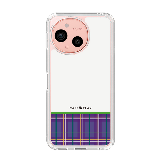 スリムプロテクションケース［ CASEPLAY Tartan Check - Purple ］