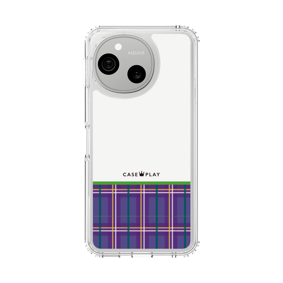 スリムプロテクションケース［ CASEPLAY Tartan Check - Purple ］