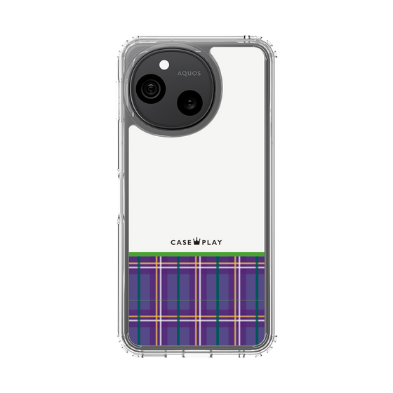 スリムプロテクションケース［ CASEPLAY Tartan Check - Purple ］