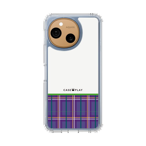 スリムプロテクションケース［ CASEPLAY Tartan Check - Purple ］