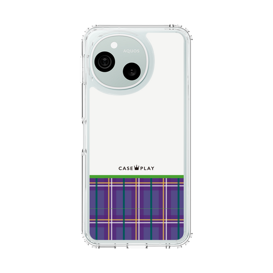 スリムプロテクションケース［ CASEPLAY Tartan Check - Purple ］
