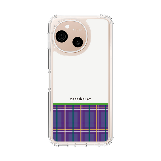 スリムプロテクションケース［ CASEPLAY Tartan Check - Purple ］