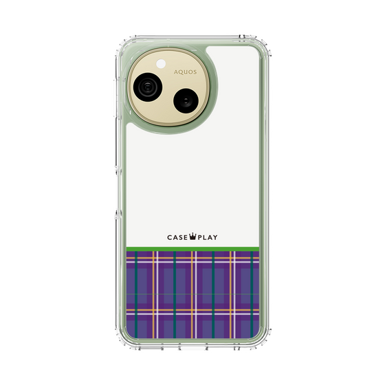 スリムプロテクションケース［ CASEPLAY Tartan Check - Purple ］