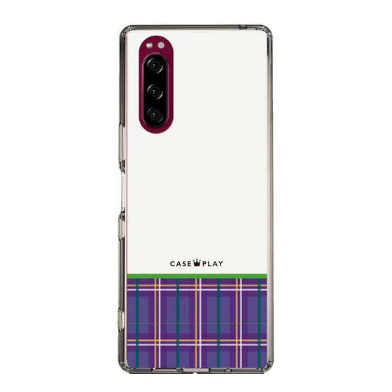 スリムプロテクションケース［ CASEPLAY Tartan Check - Purple ］