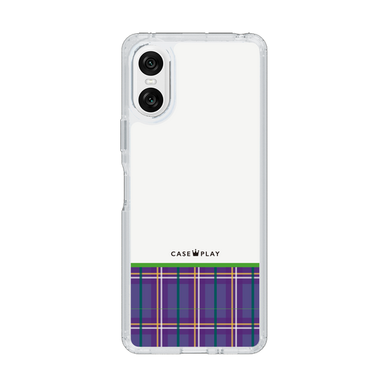 スリムプロテクションケース［ CASEPLAY Tartan Check - Purple ］