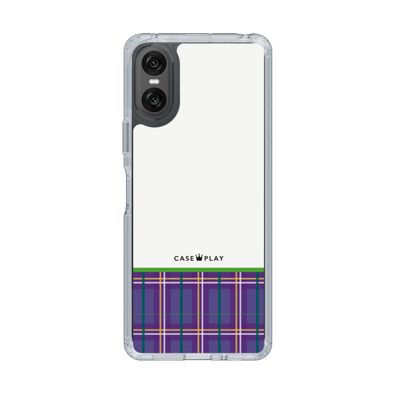 スリムプロテクションケース［ CASEPLAY Tartan Check - Purple ］