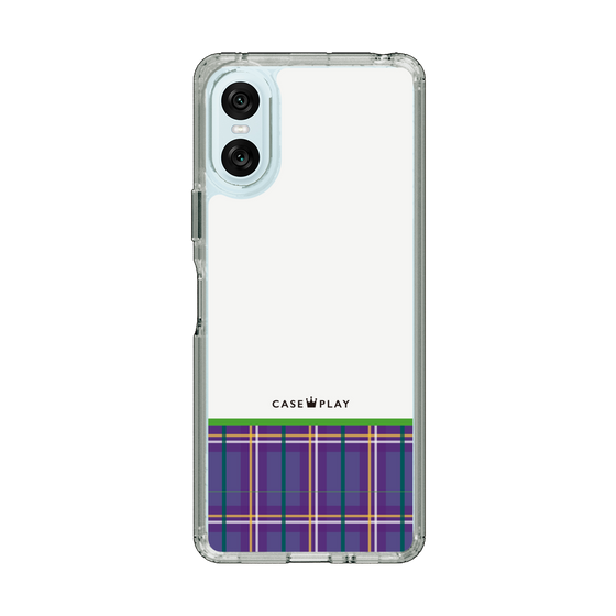 スリムプロテクションケース［ CASEPLAY Tartan Check - Purple ］