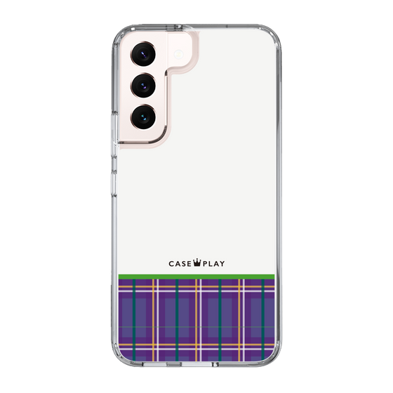 スリムプロテクションケース［ CASEPLAY Tartan Check - Purple ］