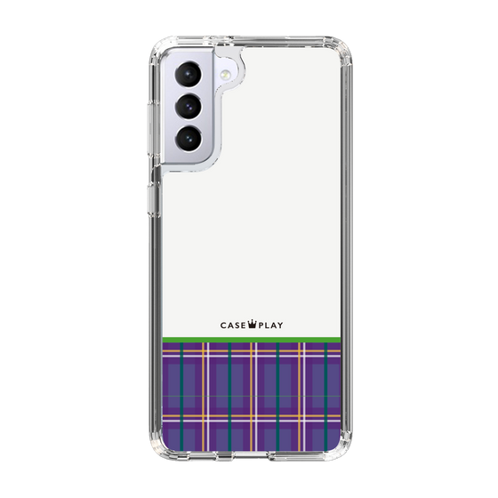 スリムプロテクションケース［ CASEPLAY Tartan Check - Purple ］