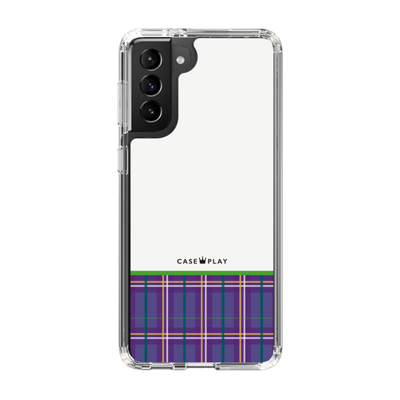 スリムプロテクションケース［ CASEPLAY Tartan Check - Purple ］