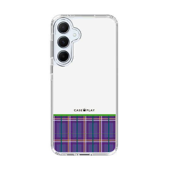 スリムプロテクションケース［ CASEPLAY Tartan Check - Purple ］