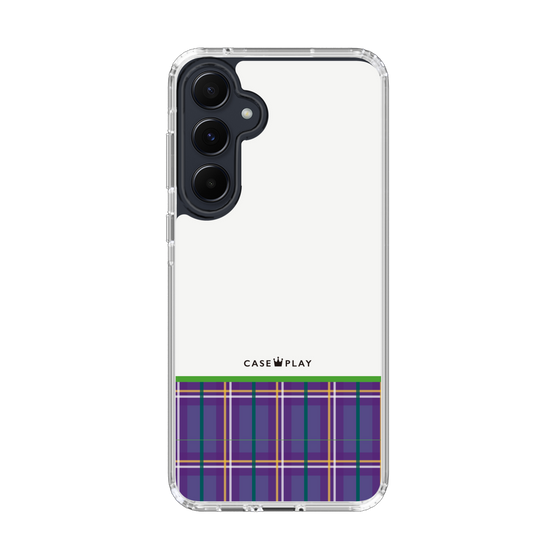 スリムプロテクションケース［ CASEPLAY Tartan Check - Purple ］