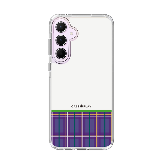 スリムプロテクションケース［ CASEPLAY Tartan Check - Purple ］