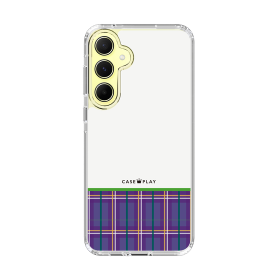 スリムプロテクションケース［ CASEPLAY Tartan Check - Purple ］