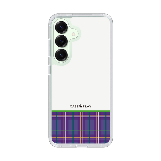 スリムプロテクションケース［ CASEPLAY Tartan Check - Purple ］