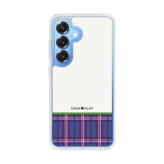 スリムプロテクションケース［ CASEPLAY Tartan Check - Purple ］