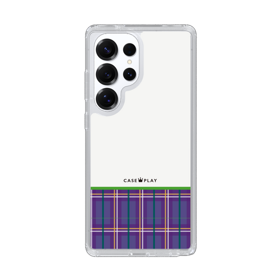 スリムプロテクションケース［ CASEPLAY Tartan Check - Purple ］