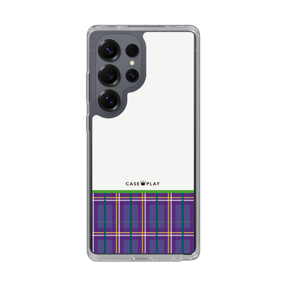 スリムプロテクションケース［ CASEPLAY Tartan Check - Purple ］