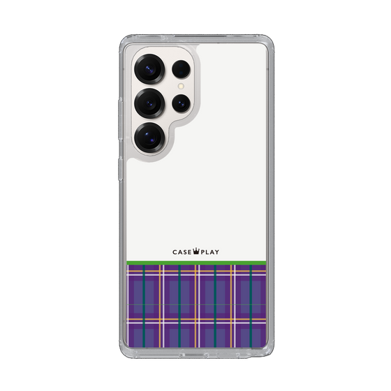 スリムプロテクションケース［ CASEPLAY Tartan Check - Purple ］