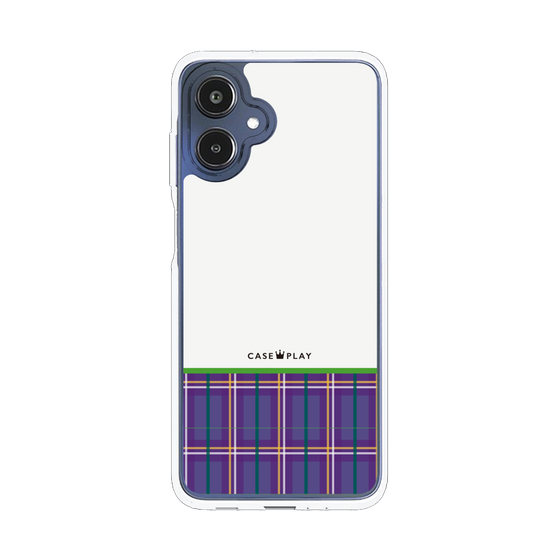 スリムプロテクションケース［ CASEPLAY Tartan Check - Purple ］