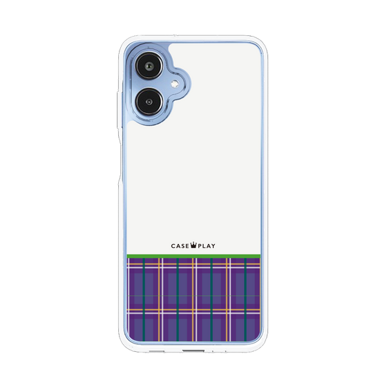 スリムプロテクションケース［ CASEPLAY Tartan Check - Purple ］