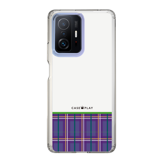 スリムプロテクションケース［ CASEPLAY Tartan Check - Purple ］