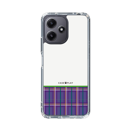 スリムプロテクションケース［ CASEPLAY Tartan Check - Purple ］