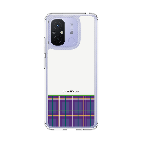 スリムプロテクションケース［ CASEPLAY Tartan Check - Purple ］
