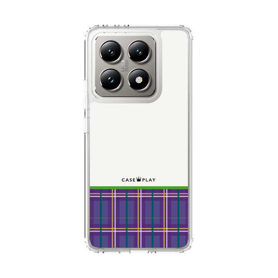スリムプロテクションケース［ CASEPLAY Tartan Check - Purple ］