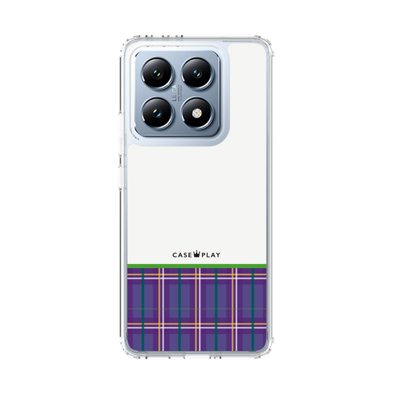 スリムプロテクションケース［ CASEPLAY Tartan Check - Purple ］