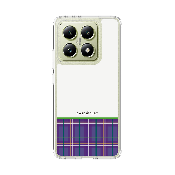 スリムプロテクションケース［ CASEPLAY Tartan Check - Purple ］