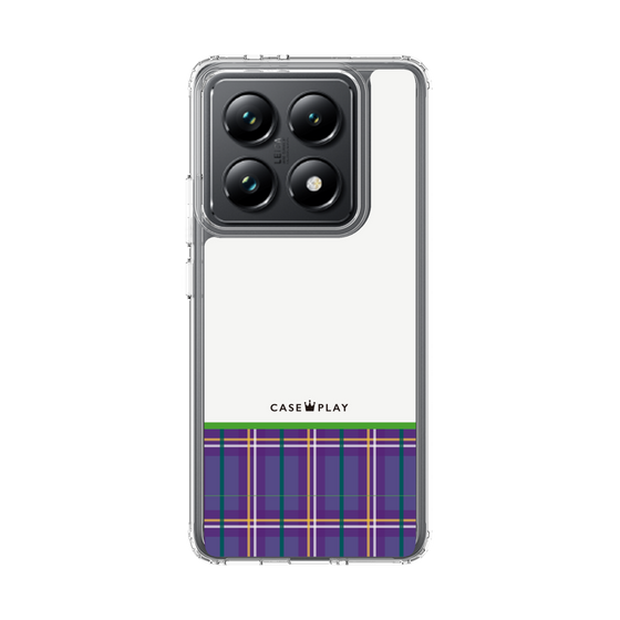 スリムプロテクションケース［ CASEPLAY Tartan Check - Purple ］