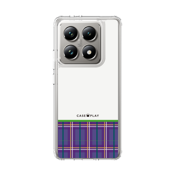 スリムプロテクションケース［ CASEPLAY Tartan Check - Purple ］