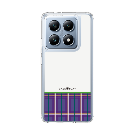 スリムプロテクションケース［ CASEPLAY Tartan Check - Purple ］