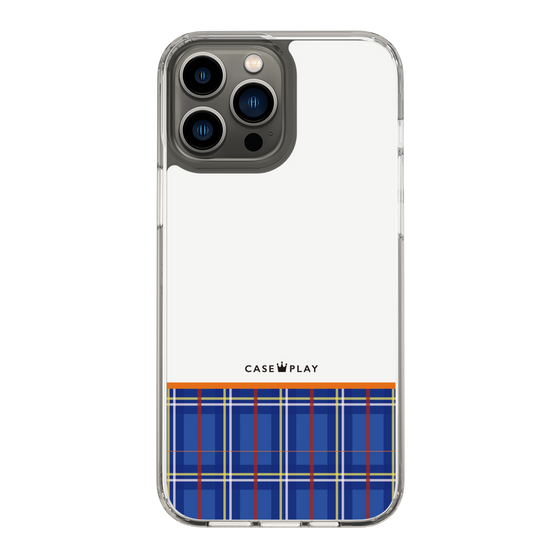 スリムプロテクションケース［ CASEPLAY Tartan Check - Blue ］